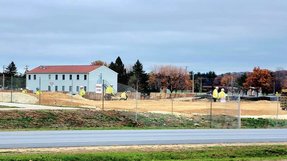 November 2023 construction operations for $28.08 million barracks project at Fort McCoy