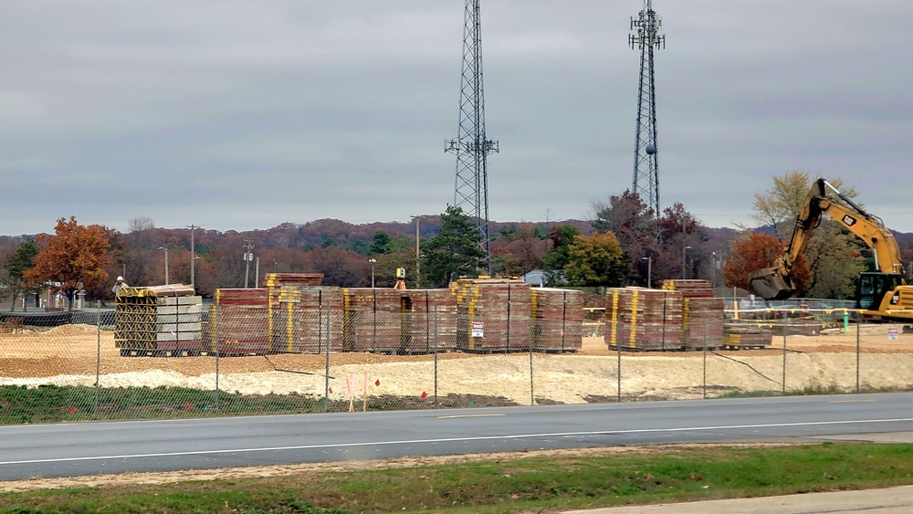 November 2023 construction operations for $28.08 million barracks project at Fort McCoy