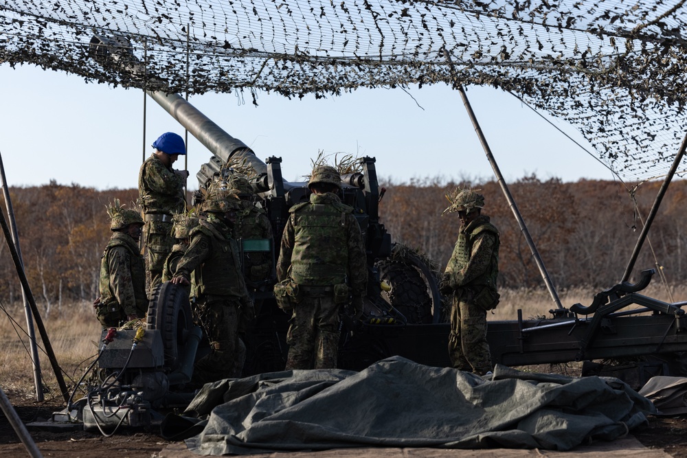 Resolute Dragon 23: JGSDF conduct FH-70 Live-Fire at Yausubetsu