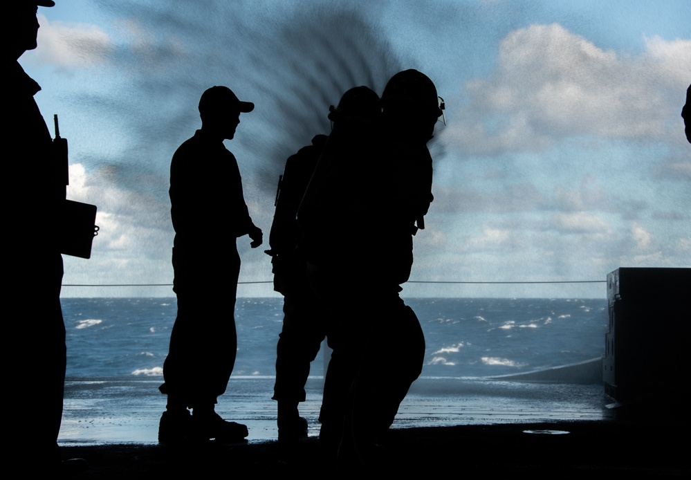 U.S. Navy Sailors participate in DC Olympics aboard USS Ronald Reagan (CVN 76)