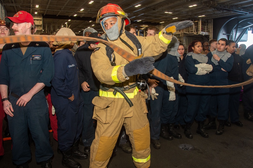 U.S. Navy Sailors participate in DC Olympics aboard USS Ronald Reagan (CVN 76)