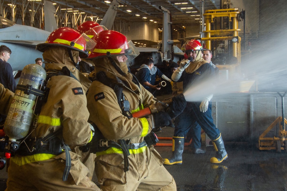 U.S. Navy Sailors participate in DC Olympics aboard USS Ronald Reagan (CVN 76)