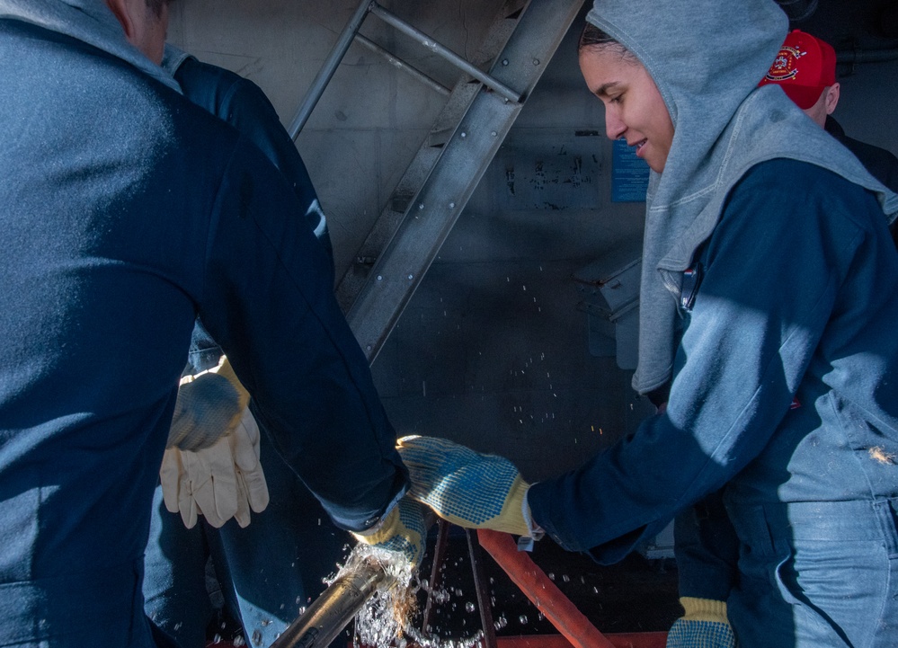 U.S. Navy Sailors participate in DC Olympics aboard USS Ronald Reagan (CVN 76)