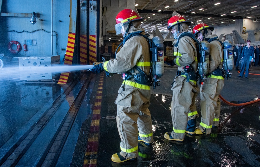 U.S. Navy Sailors participate in DC Olympics aboard USS Ronald Reagan (CVN 76)