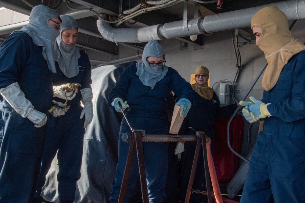 U.S. Navy Sailors participate in DC Olympics aboard USS Ronald Reagan (CVN 76)