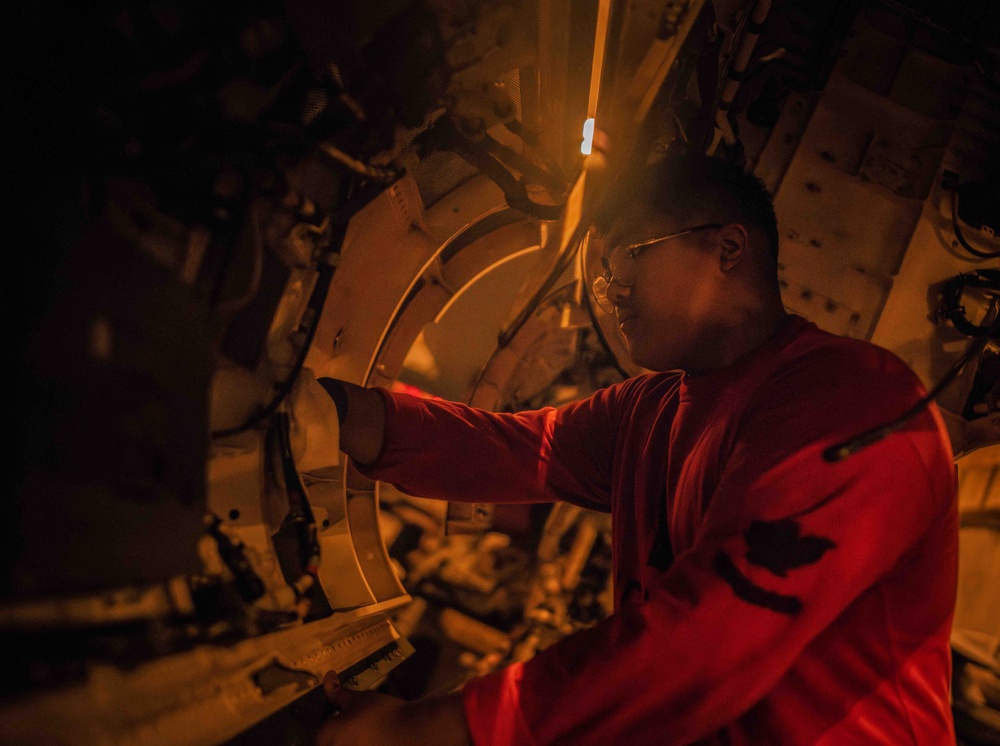 Sailor Conducts Maintenance Aboard USS Carl Vinson (CVN 70)