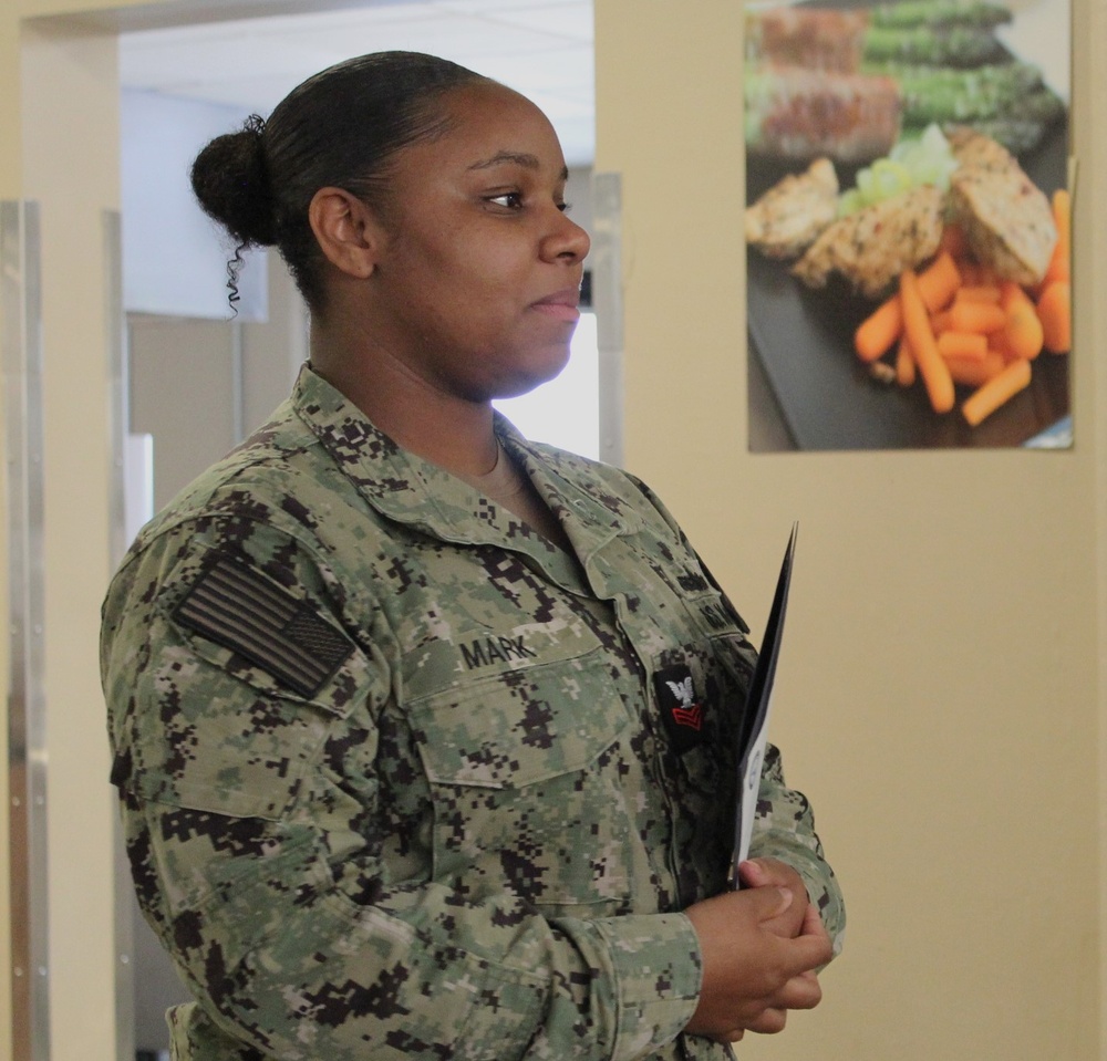 Naval Weapons Station Yorktown's Scudder Hall hosts a promotion ceremony