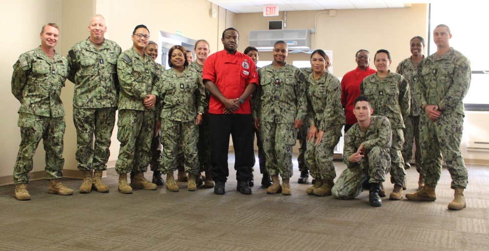 Naval Weapons Station Yorktown's Scudder Hall hosts a promotion ceremony