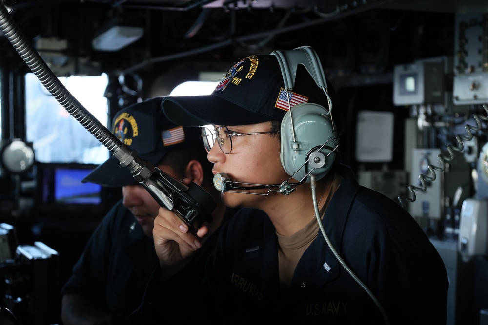 USS William P. Lawrence Conducts Sea-and-Anchor Evolution