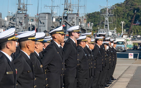 US and JMSDF attend Aburatsu, Japan Welcome Ceremony