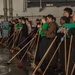 USS Ronald Reagan (CVN 76) conducts hangar bay scrub exercise