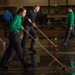 USS Ronald Reagan (CVN 76) conducts hangar bay scrub exercise