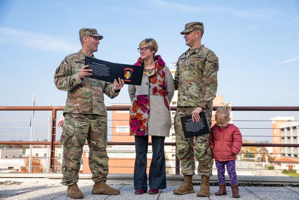 Staff Sgt. Brandon Rickert re-enlists