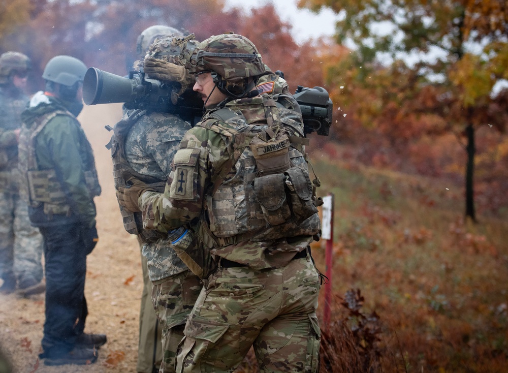 32nd Infantry Brigade Soldiers Fire MAAWS at Fort McCoy