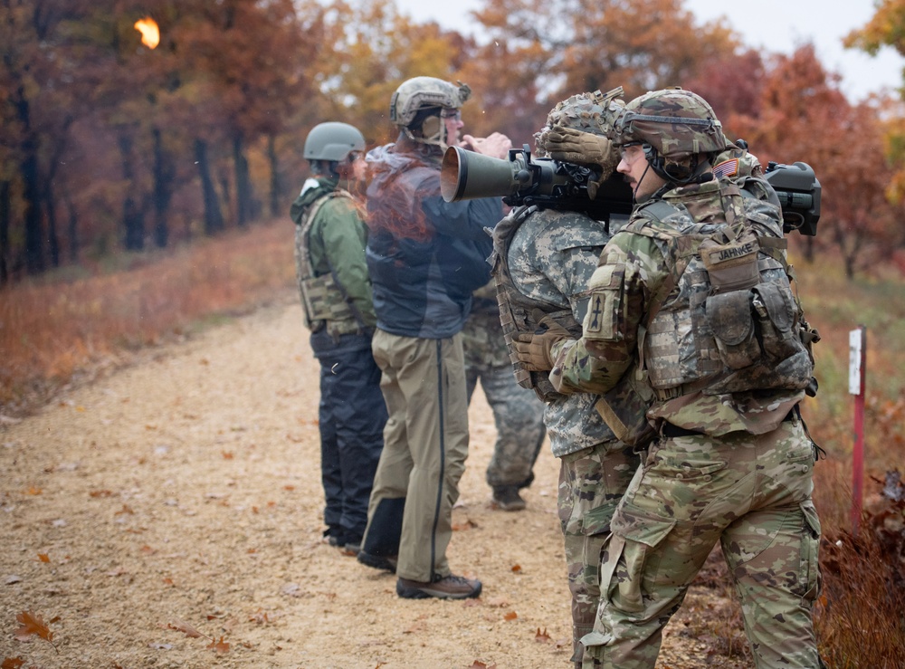 32nd Infantry Brigade Soldiers Fire MAAWS at Fort McCoy