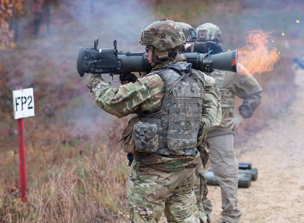 32nd Infantry Brigade Soldiers Fire MAAWS at Fort McCoy