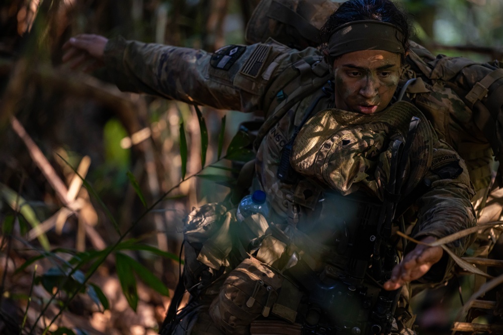 U.S., Brazilian soldiers conduct river and jungle movement to conduct mock-assault