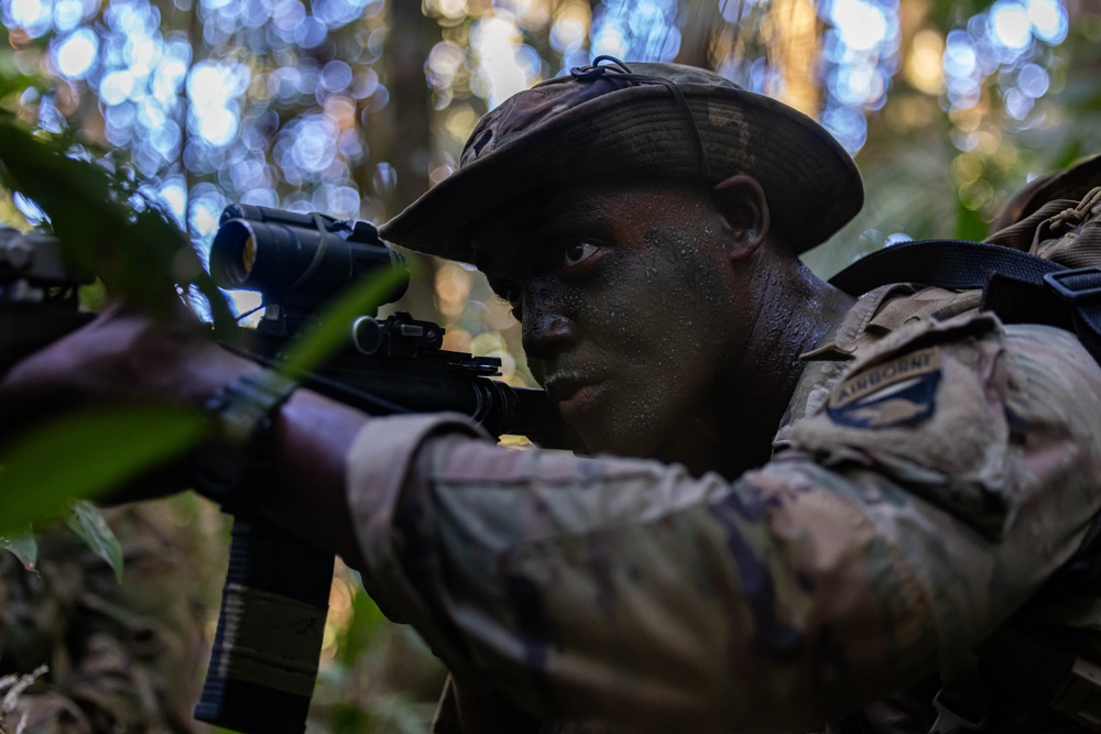 U.S., Brazilian soldiers conduct river and jungle movement to conduct mock-assault