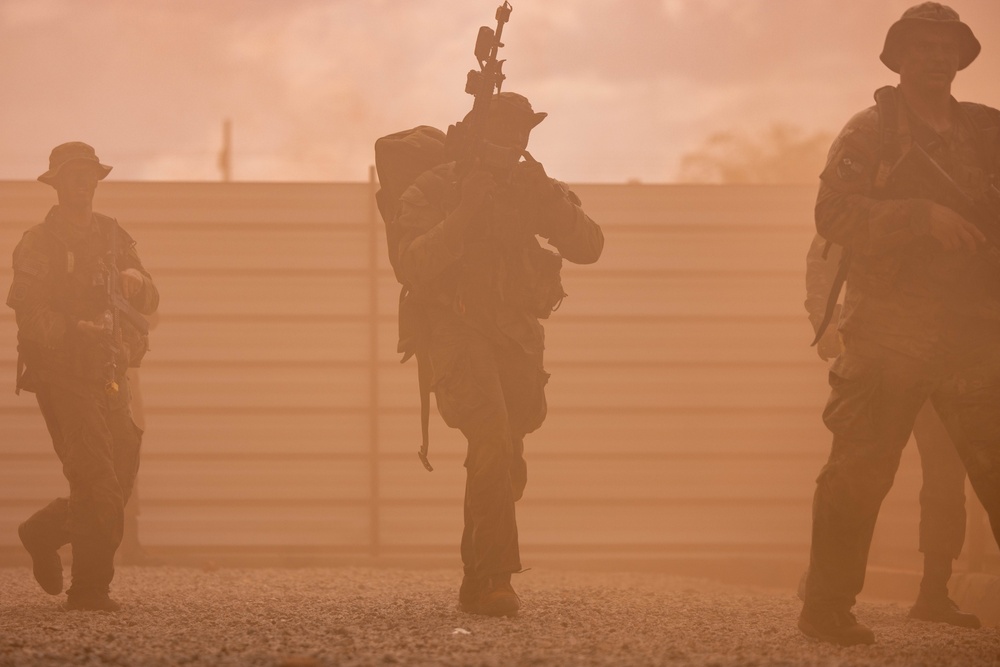 U.S., Brazilian soldiers conduct river and jungle movement to conduct mock-assault