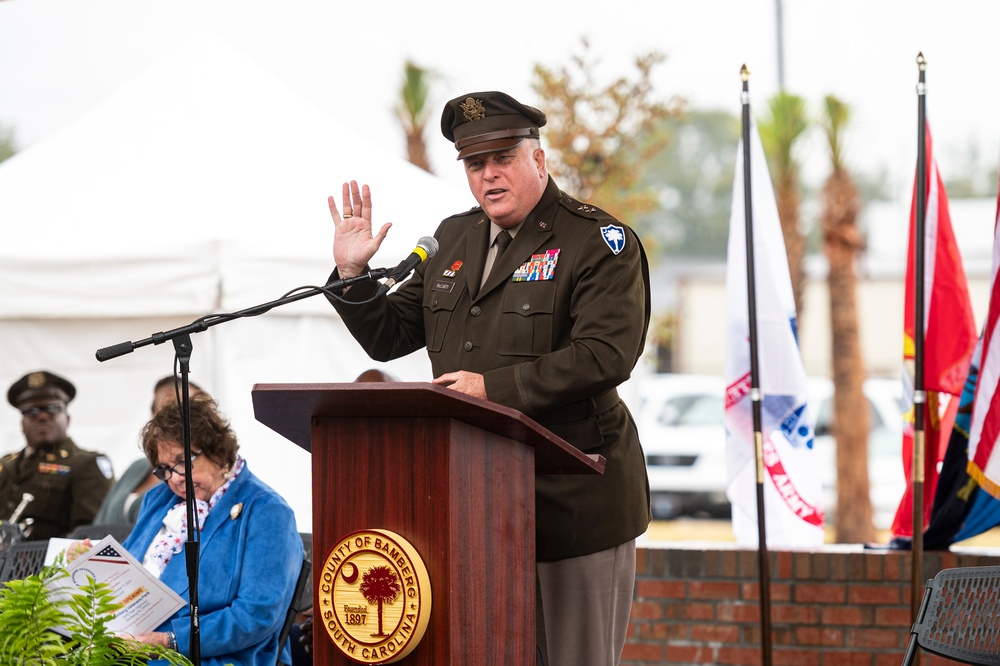 South Carolina Army National Guard participates in Bamberg Veterans Park Grand Opening ceremony