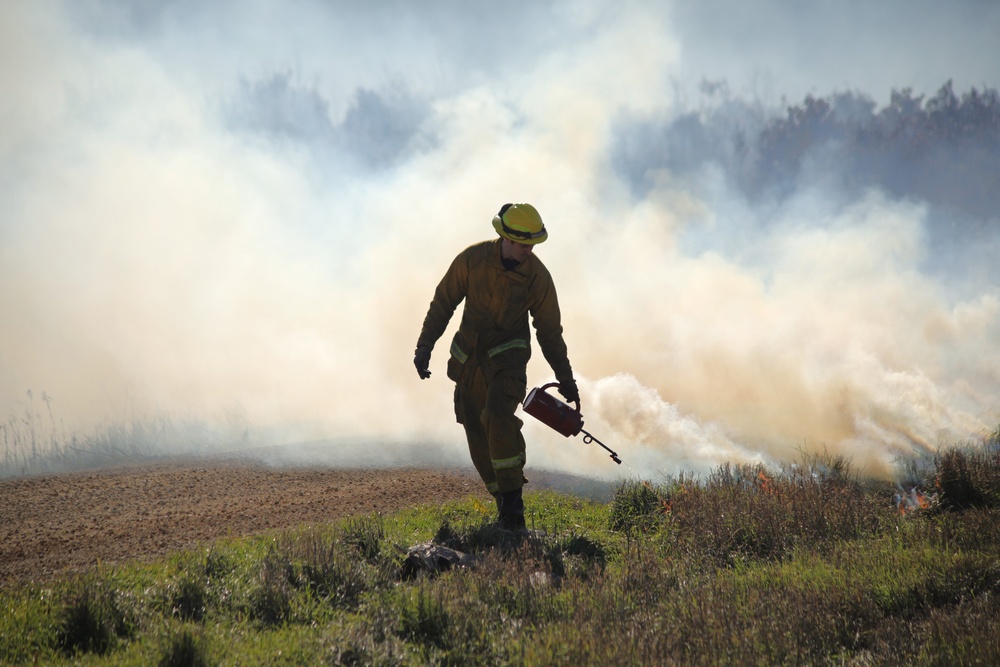 Fort McCoy prescribed burn team manages mid-November prescribed burn at installation