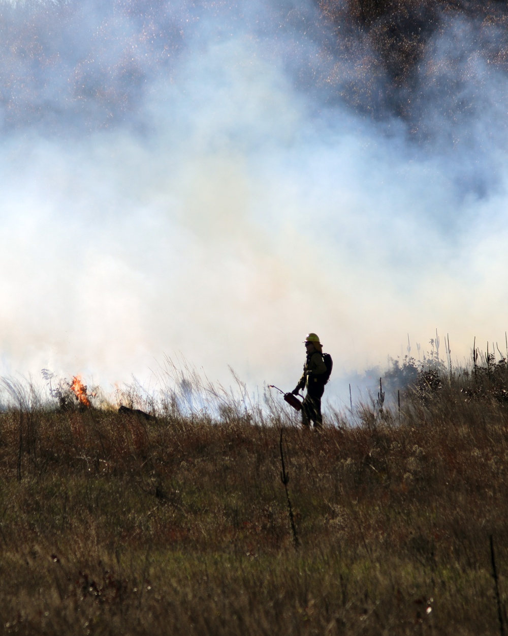 Fort McCoy prescribed burn team manages mid-November prescribed burn at installation
