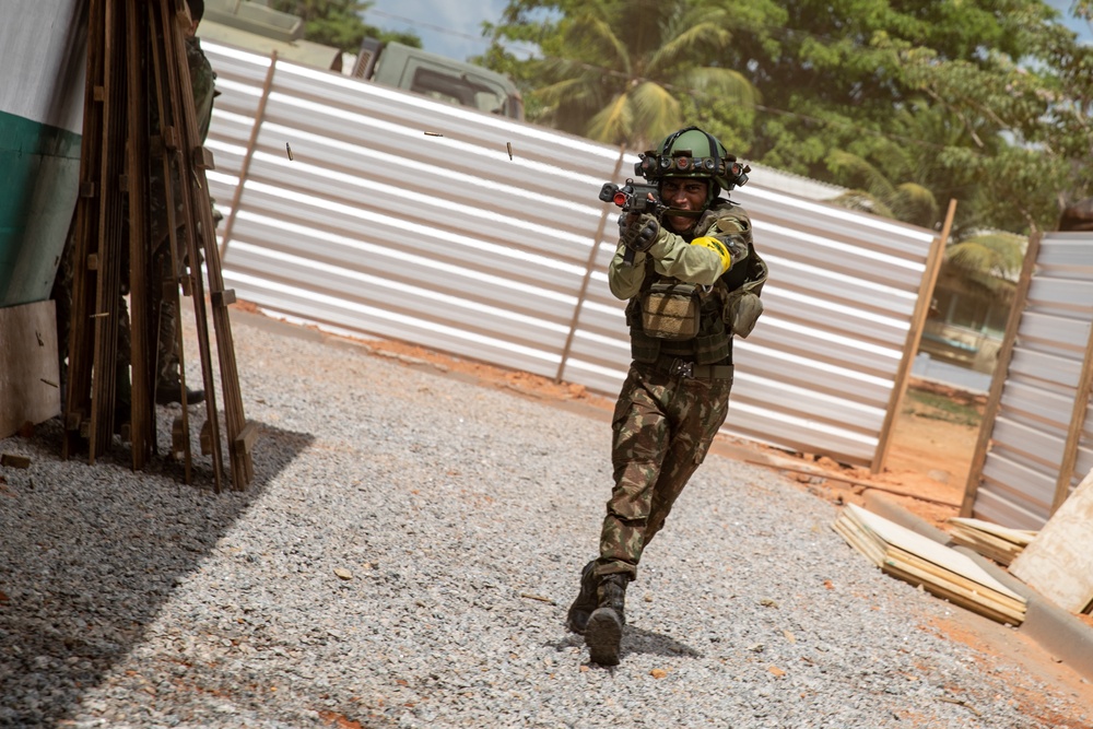 U.S. and Brazilian Soldiers Conduct Troop Movements and Mock Assault During SV24