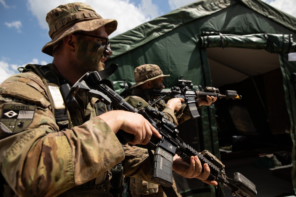 U.S. and Brazilian Soldiers Conduct Troop Movements and Mock Assault During SV24