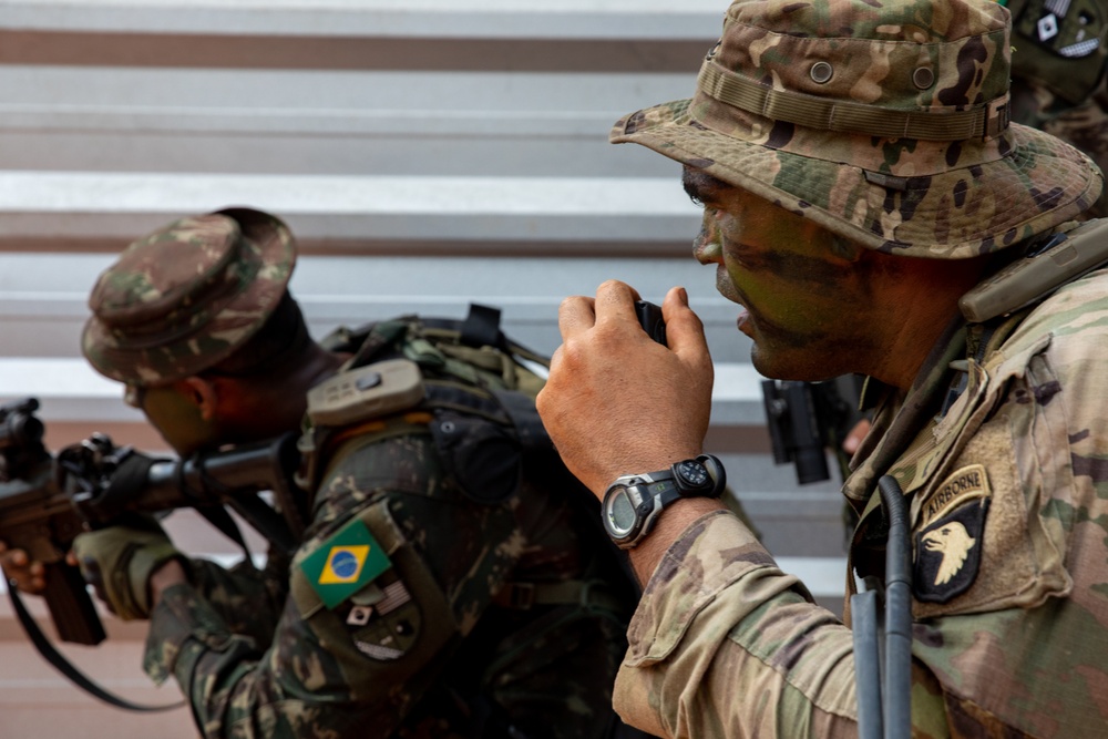 U.S. and Brazilian Soldiers Conduct Troop Movements and Mock Assault During SV24