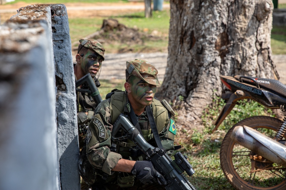 U.S. and Brazilian Soldiers Conduct Troop Movements and Mock Assault During SV24