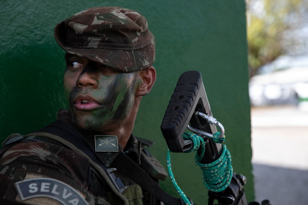 U.S. and Brazilian Soldiers Conduct Troop Movements and Mock Assault During SV24