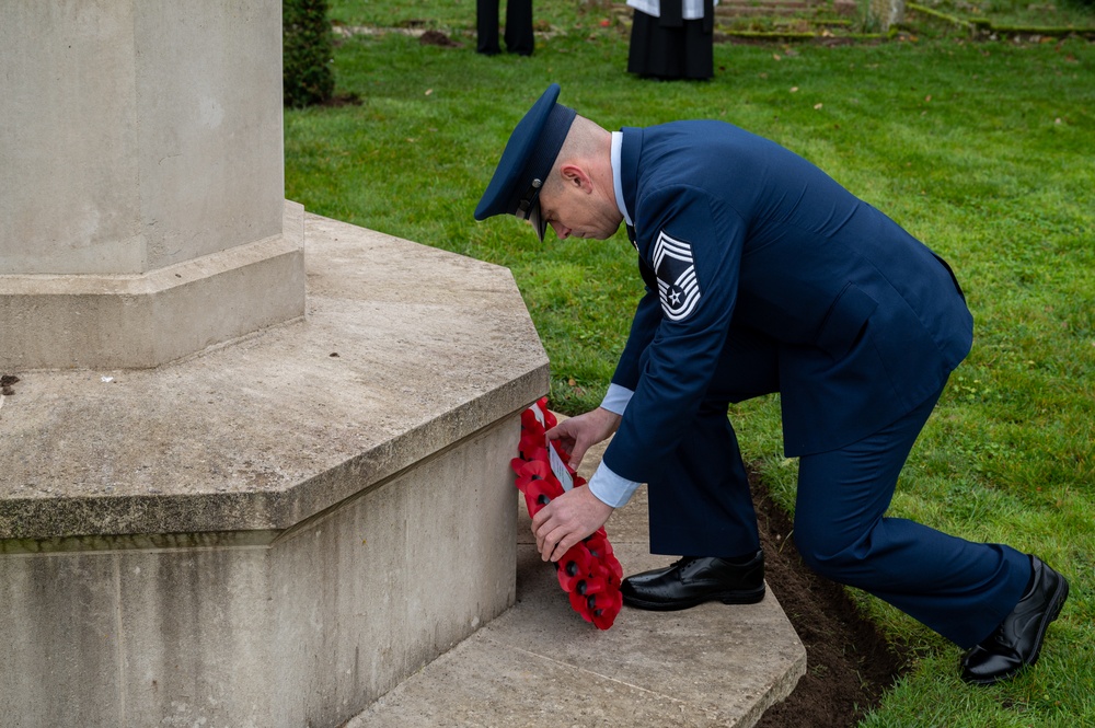 Team Mildenhall honors the fallen during Beck Row Remembrance ceremony