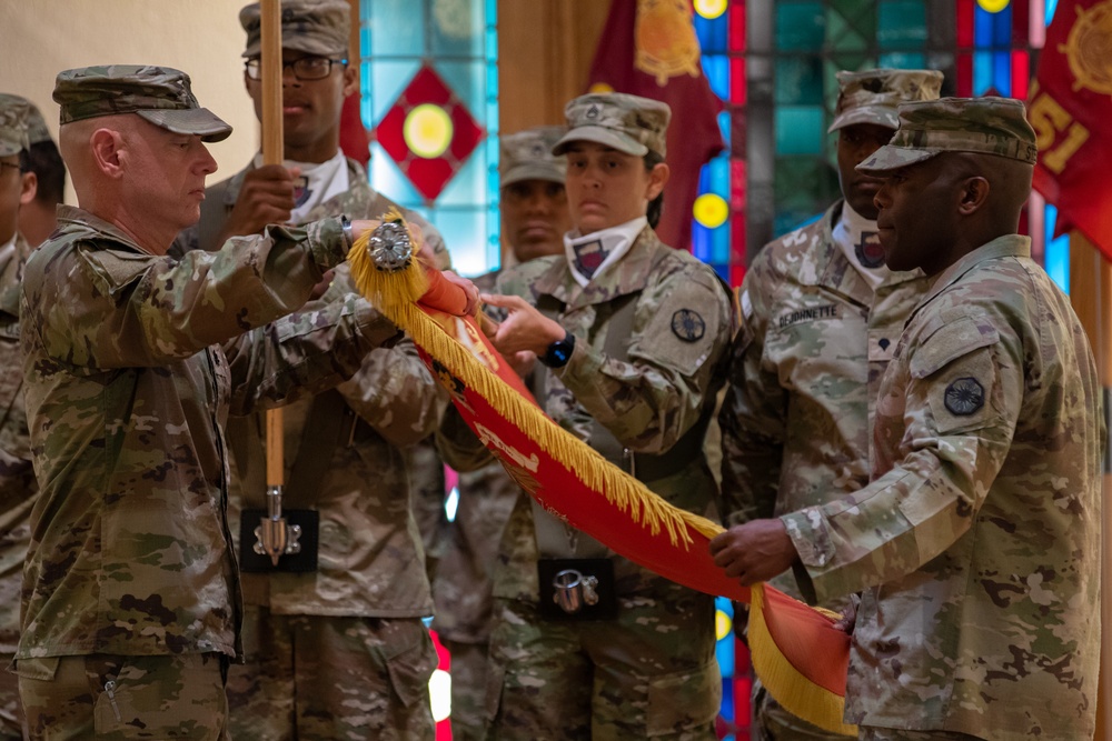 49th Transportation Battalion conducts a pre-deployment casing ceremony