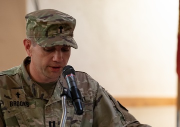49th Transportation Battalion conducts a pre-deployment casing ceremony