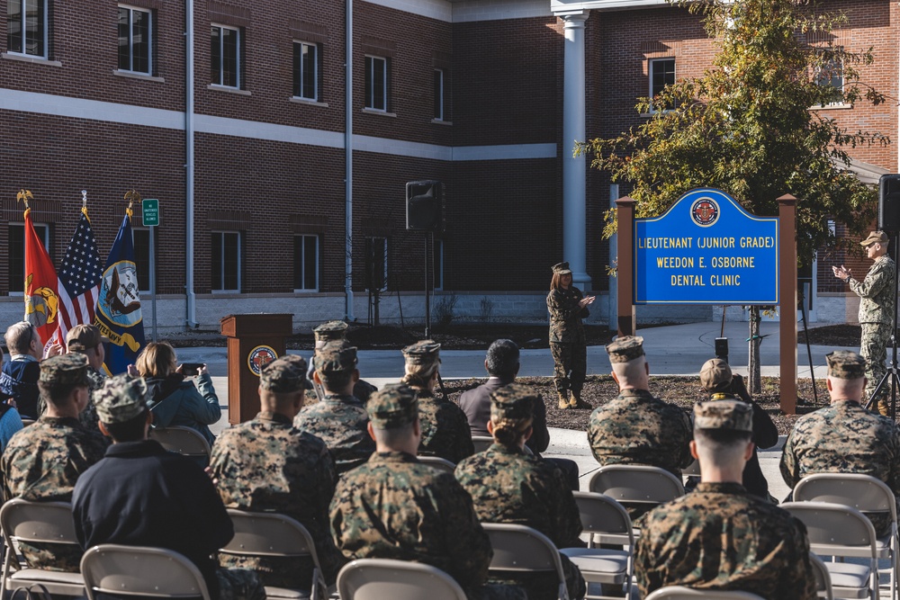 Lieutenant Junior Grade Weedon E. Osborne Dental Clinic Dedication Ceremony