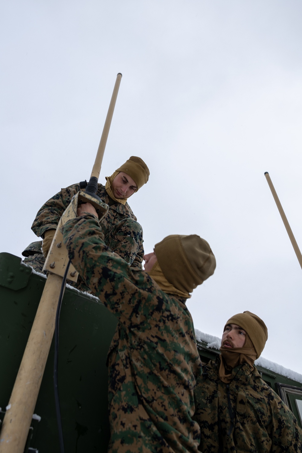 Freezing Winds 23: Marines with Marine Air Control Squadron 2 prepare air traffic equipment