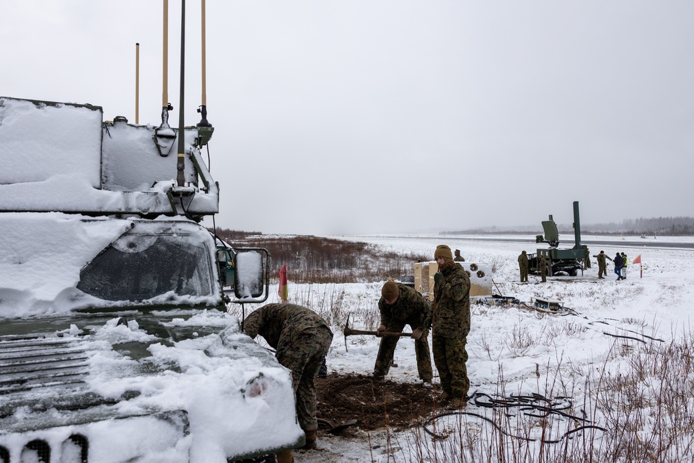 Freezing Winds 23: Marines with Marine Air Control Squadron 2 prepare air traffic equipment