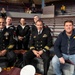 USS Minneapolis-Saint Paul (LCS 21) Sailors are recognozed during a University of Minnesota basketball game.