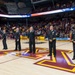 USS Minneapolis-Saint Paul (LCS 21) Sailors are recognozed during a University of Minnesota basketball game.