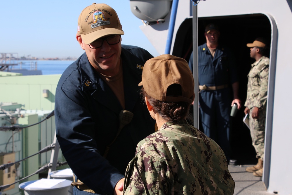 Commander, Naval Surface Forces, U.S. Pacific Fleet Visits USS Jack H Lucas (DDG 125)