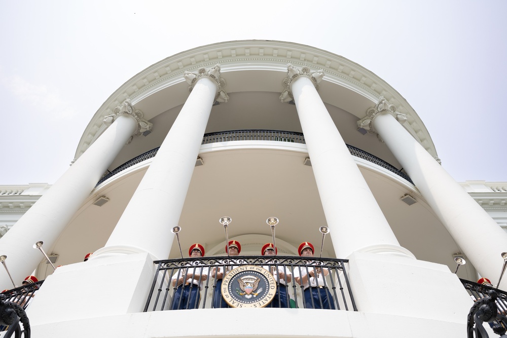 U.S. Army Herald Trumpets at The White House