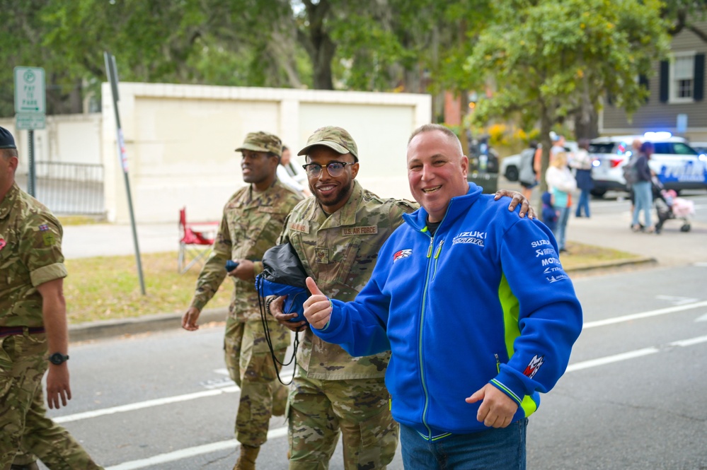 The 165th Airlift Wing participates in annual Savannah Veterans Day parade