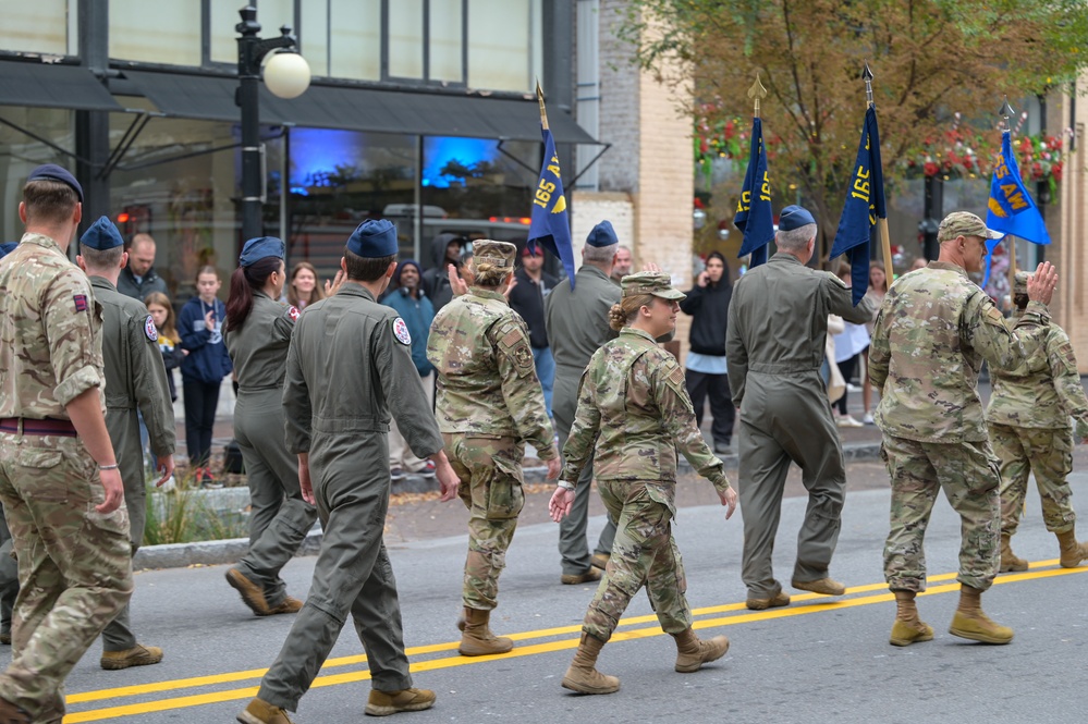 The 165th Airlift Wing participates in annual Savannah Veterans Day parade