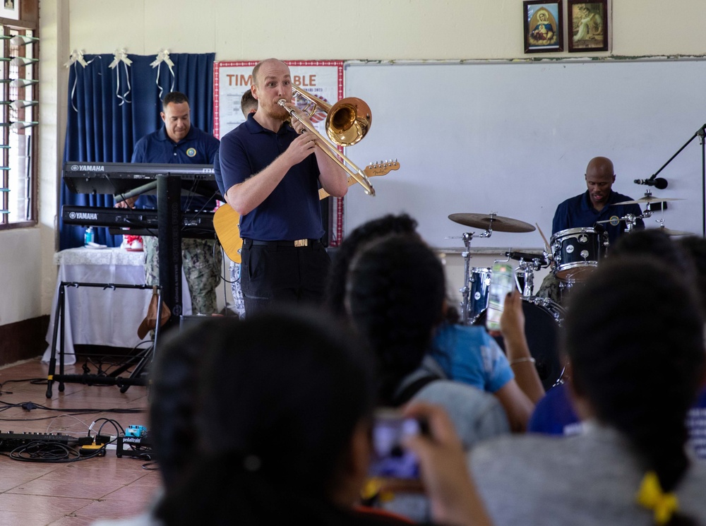 Pacific Partnership 2023 Band performs at St. Joseph Business College