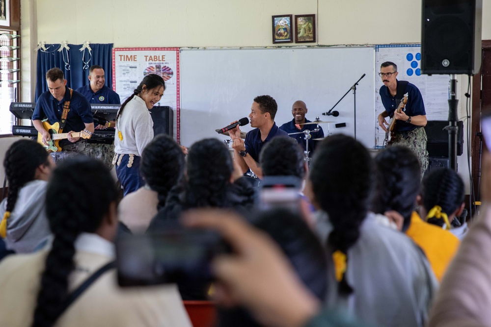 Pacific Partnership 2023 Band performs at St. Joseph Business College