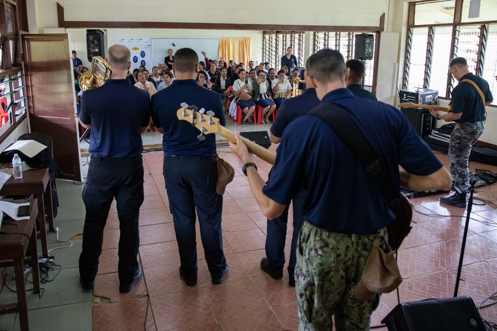 Pacific Partnership 2023 Band performs at St. Joseph Business College