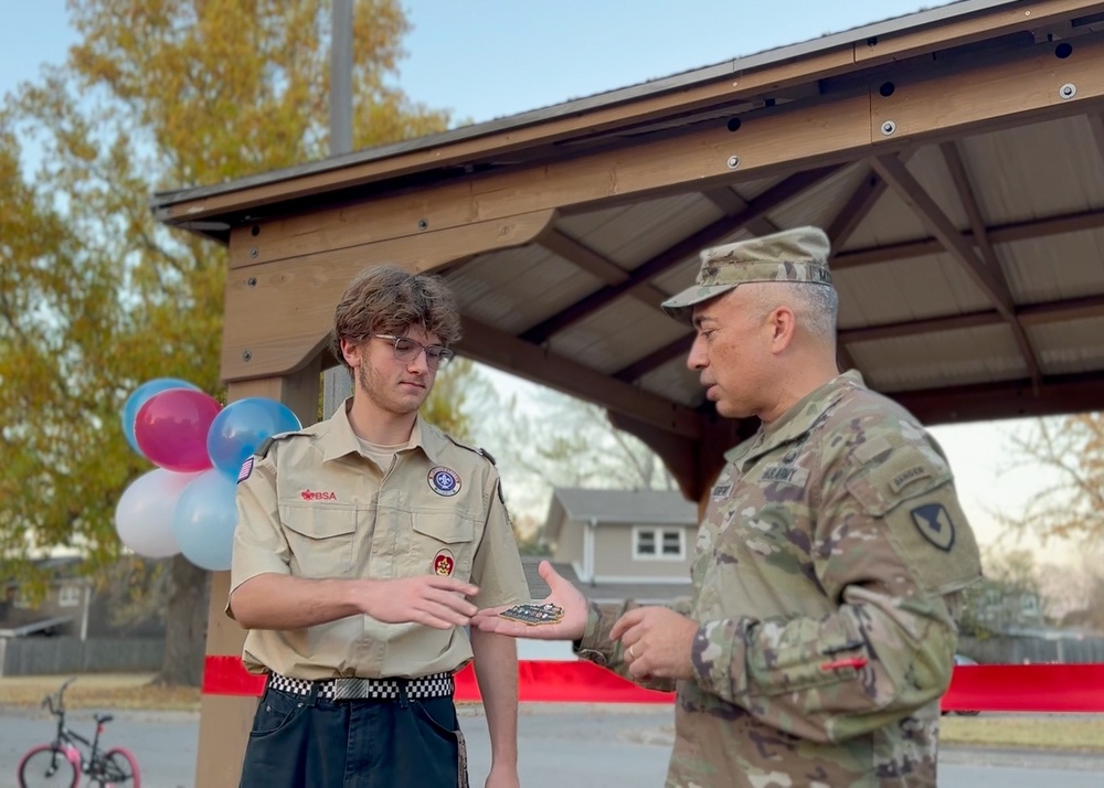 Boy Scout Provides Shelter