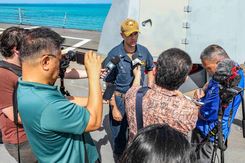 USS Shoup Conducts Port Visit in Saipan