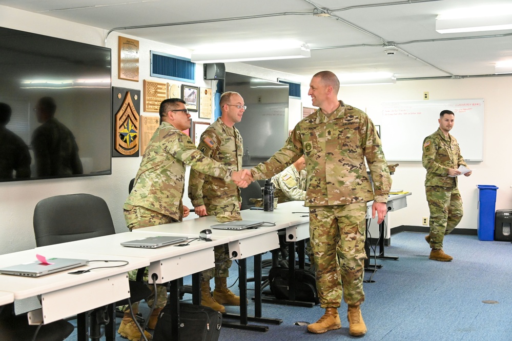 DVIDS - Images - Command Sgt. Maj. Giancarlo Macri visits NCO Academy ...