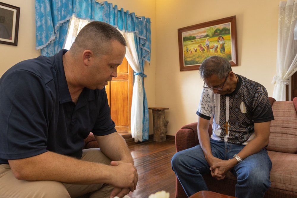 Community Tour: 31st MEU Chaplain meets with Filipino Bishop, Police